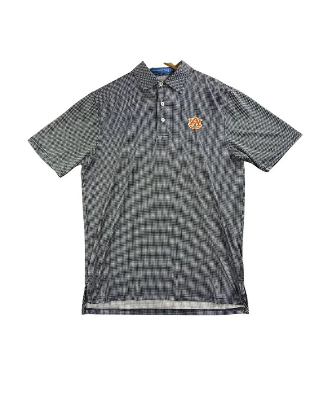 Auburn Tigers Polo Shirt Mens Medium Blue NCAA Football Southern Tide Checkered